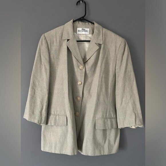 Holt Renfrew Blazer Jacket Size 16 Structured Fit Old Money Minimalist Style - Picture 2 of 13